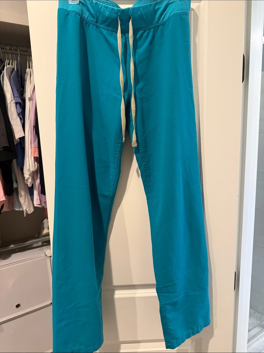 Figs teal scrubs pants